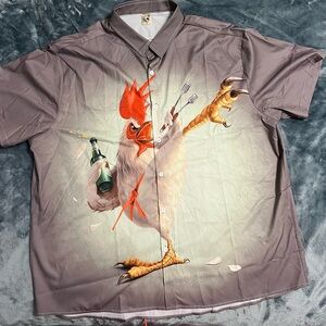 Hardaddy 3xl men’s button down chicken grillin shirt